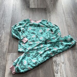 Super Mario Charming Princess Pajama Set - Mint and Pink